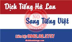Dịch Tiếng Hà Lan Sang Tiếng Việt Chuẩn